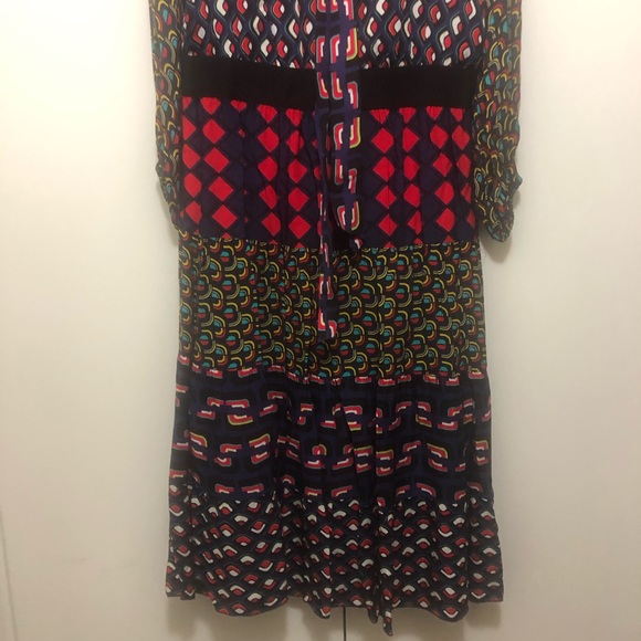 NWT $495 Alice + Olivia Karolina Paneled Blouson-Sleeve Midi Dress! - Picture 10 of 10